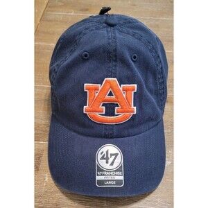NEW '47 Brand Auburn Tigers Franchise Fitted Hat Navy Blue Size Large NCAA